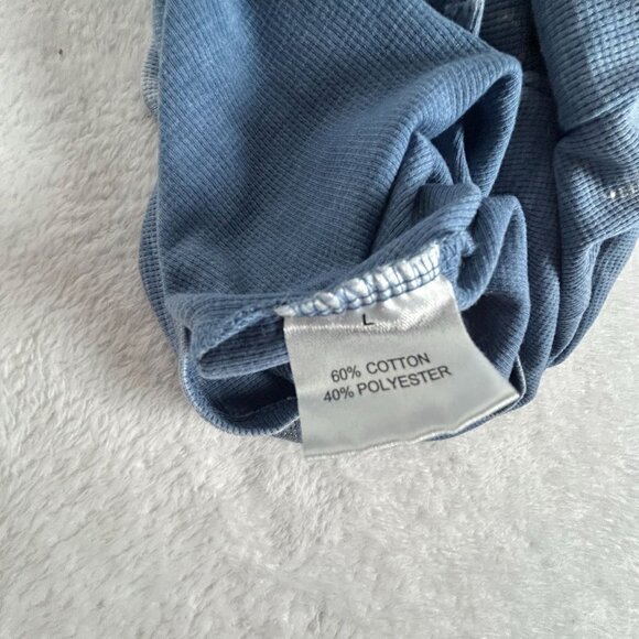 Jane And Delancey Womens Scoop Neck Star-Print Blue Cold Shoulder Top Large New - Picture 4 of 8